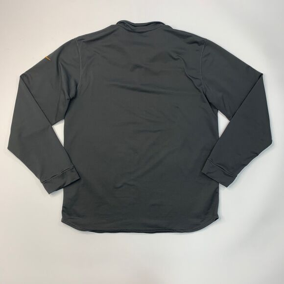Nike Sweatshirt Mens M Medium Dark Gray Quarter Zip Dri Fit Long Sleeve Pullover - Picture 9 of 15